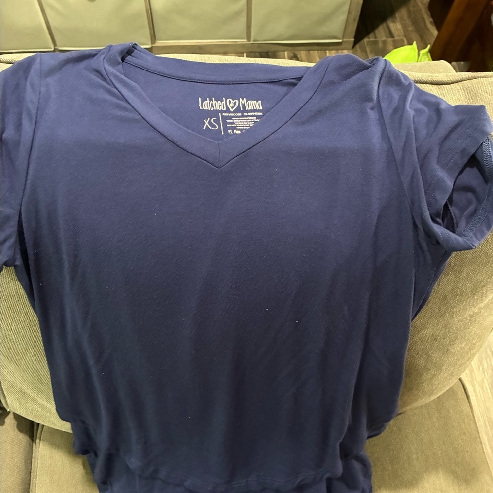 Latched Mama Women's Short Sleeve Tee - Navy Blue